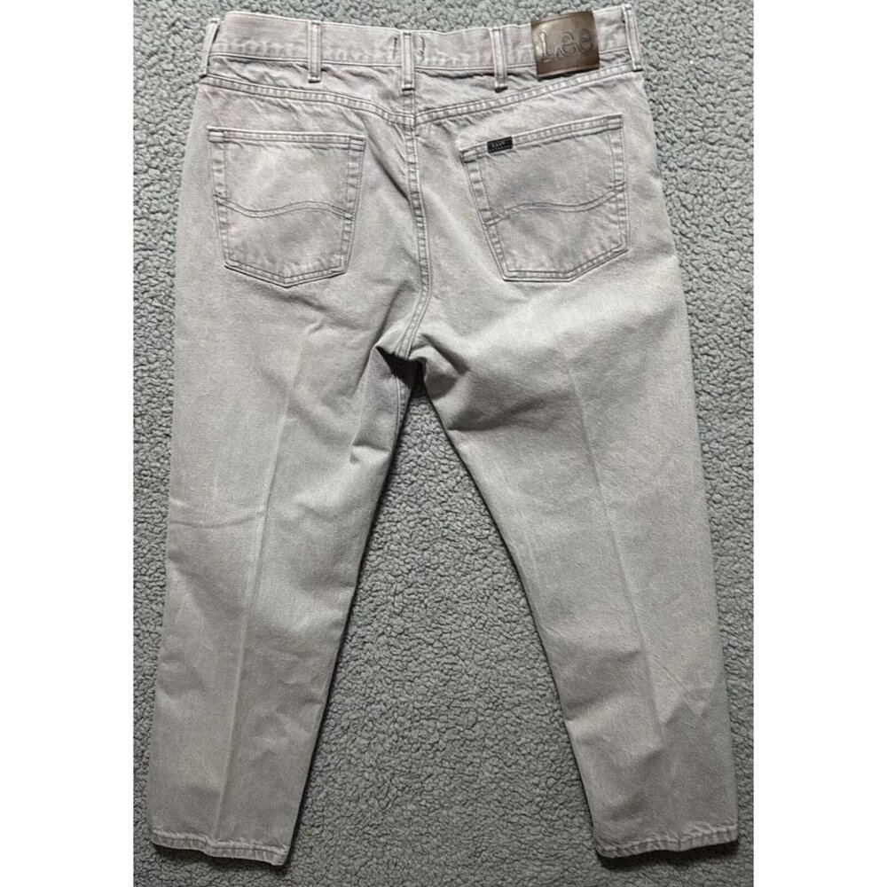 Lee Regular Fit Straight Leg Jeans 2008969 Light Gray Wash Men's Size 36x29